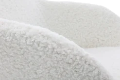 Miliboo Skandinavischer Schaukelstuhl Stoff Schaffell Weiß JHENE* Design-sessel|Schaukelstühle