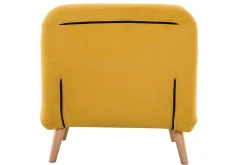 Miliboo Skandinavischer Schlafsessel mit senfgelbem Stoffbezug AMIKO* Design-sessel|Schlafsessel