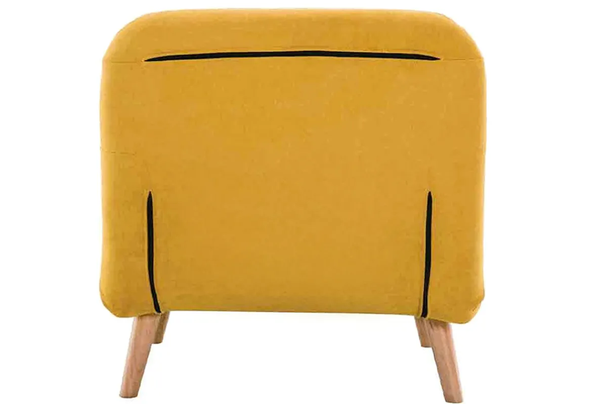 Miliboo Skandinavischer Schlafsessel mit senfgelbem Stoffbezug AMIKO* Design-sessel|Schlafsessel