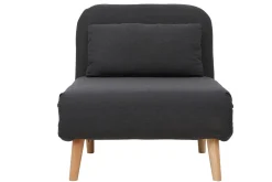 Miliboo Skandinavischer Schlafsessel Stoff Dunkelgrau AMIKO* Design-sessel|Schlafsessel