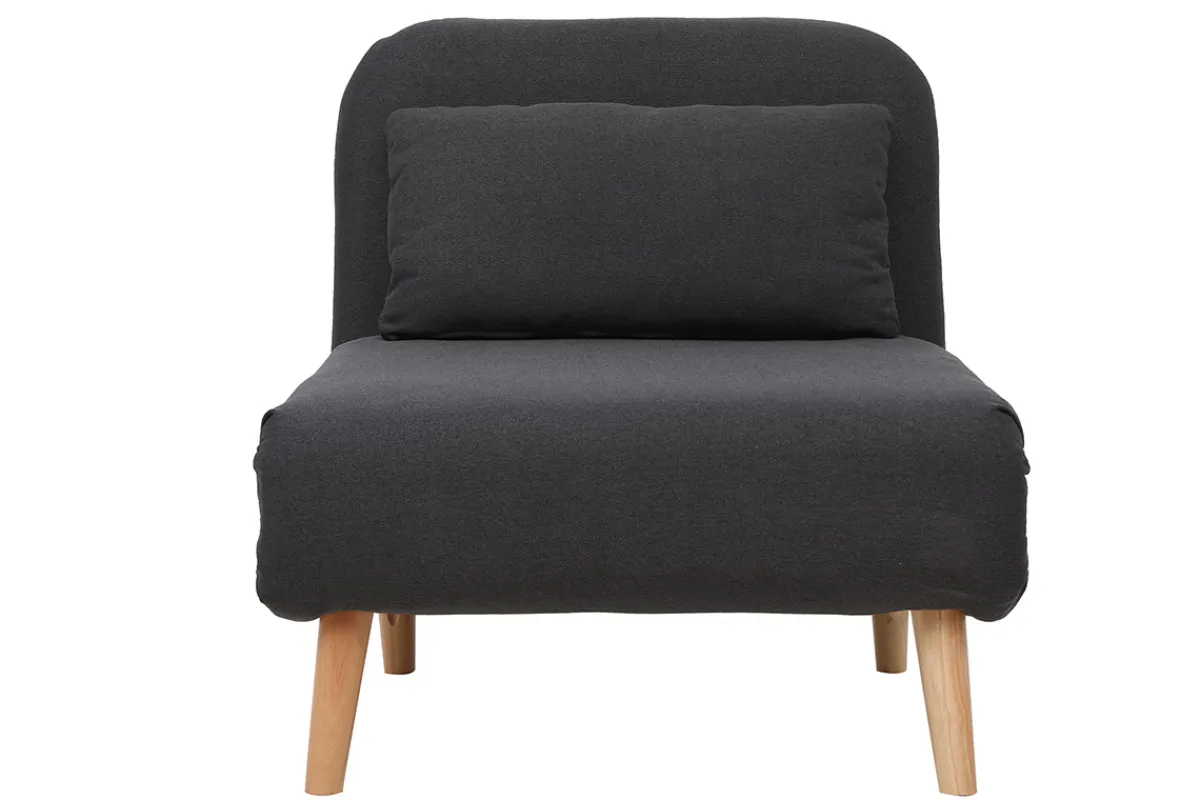 Miliboo Skandinavischer Schlafsessel Stoff Dunkelgrau AMIKO* Design-sessel|Schlafsessel