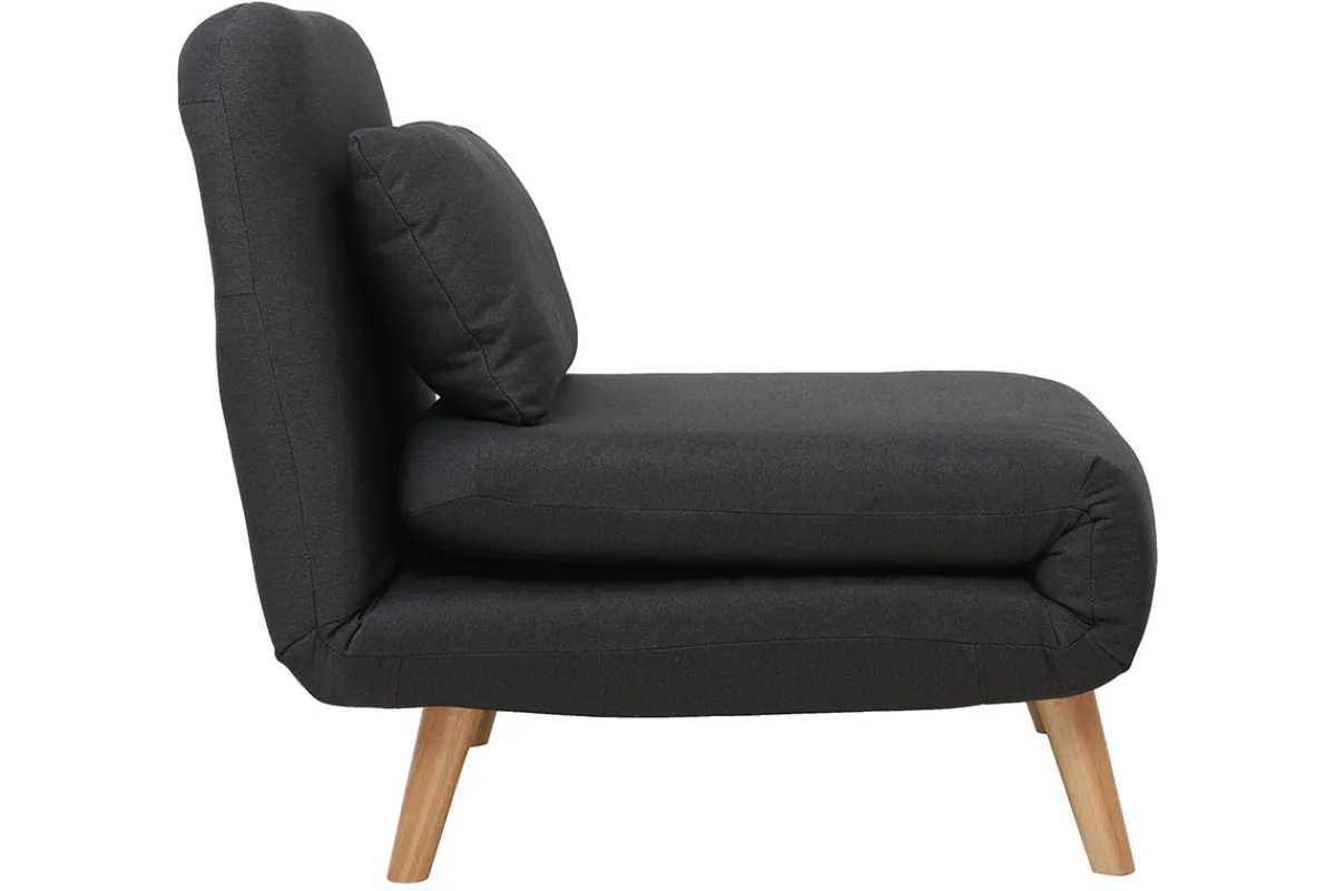 Miliboo Skandinavischer Schlafsessel Stoff Dunkelgrau AMIKO* Design-sessel|Schlafsessel