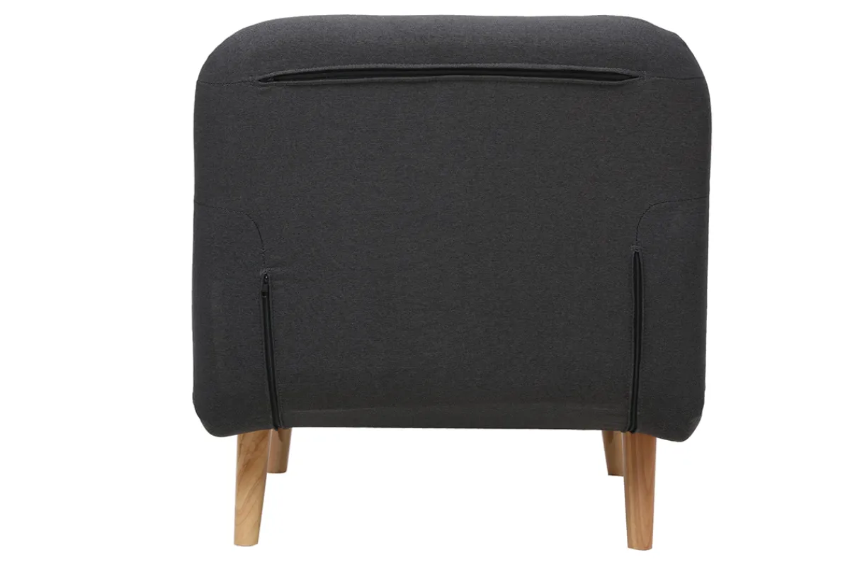 Miliboo Skandinavischer Schlafsessel Stoff Dunkelgrau AMIKO* Design-sessel|Schlafsessel