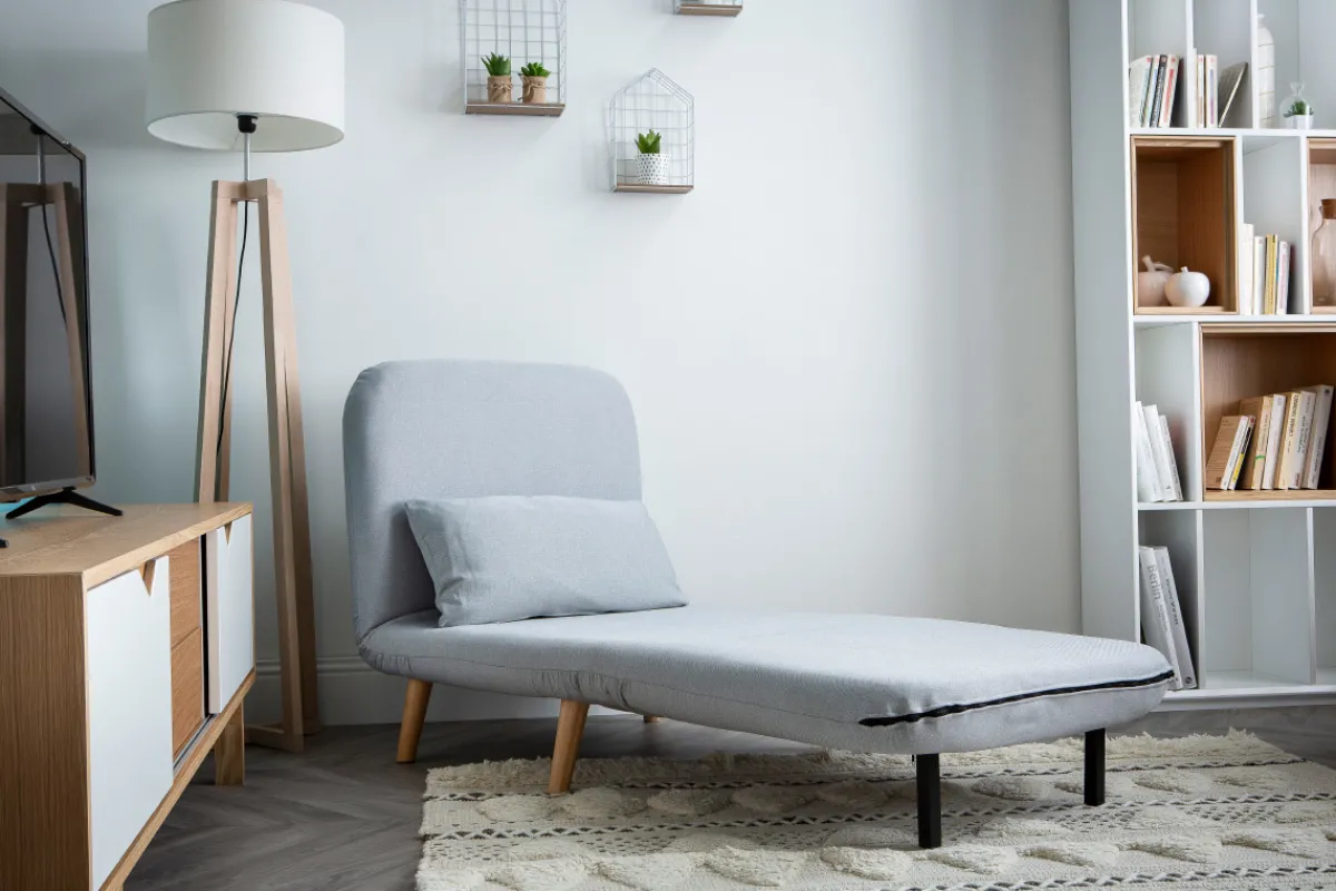 Miliboo Skandinavischer Schlafsessel Stoff Dunkelgrau AMIKO* Design-sessel|Schlafsessel