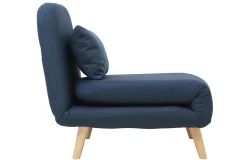 Miliboo Skandinavischer Schlafsessel aus dunkelblauem Stoff AMIKO* Design-sessel|Schlafsessel