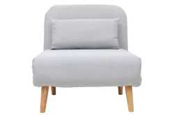 Miliboo Skandinavischer Schlafsessel Stoff Hellgrau AMIKO* Design-sessel|Schlafsessel