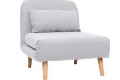 Miliboo Skandinavischer Schlafsessel Stoff Hellgrau AMIKO* Design-sessel|Schlafsessel