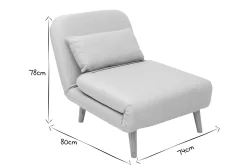 Miliboo Skandinavischer Schlafsessel Stoff Hellgrau AMIKO* Design-sessel|Schlafsessel