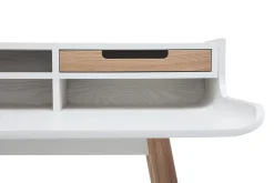 Miliboo Skandinavischer Schreibtisch aus Holz und weiß L140 cm OPUS* Design-schreibtische