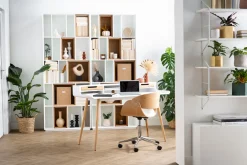 Miliboo Skandinavischer Schreibtisch aus Holz und weiß L140 cm OPUS* Design-schreibtische
