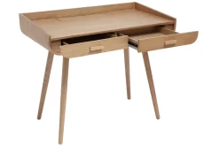 Miliboo Skandinavischer Schreibtisch mit Stauraum 2 Schubladen in hellem Holz B100 cm HALLEN* Design-schreibtische