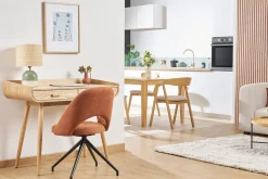 Miliboo Skandinavischer Schreibtisch mit Stauraum 2 Schubladen in hellem Holz B100 cm HALLEN* Design-schreibtische