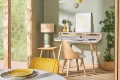Miliboo Skandinavischer Schreibtisch weißes Holz mit Aufbewahrungsmöglichkeiten OPUS* Design-schreibtische