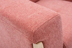 Miliboo Skandinavischer Sessel aus terracottafarbenem Stoff und hellem Holz FJORD* Design-sessel|Sessel
