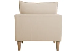Miliboo Skandinavischer Sessel aus beigem Stoff und massivem Hevea-Holz KATE* Design-sessel|Sessel
