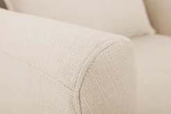 Miliboo Skandinavischer Sessel aus beigem Stoff und massivem Hevea-Holz KATE* Design-sessel|Sessel