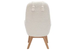 Miliboo Skandinavischer Sessel aus Stoff mit Woll-Effekt und Holz MANIA* Design-sessel|Sessel