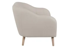Miliboo Skandinavischer Sessel aus beigem Stoff mit Holz ISIS* Design-sessel|Sessel
