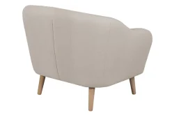 Miliboo Skandinavischer Sessel aus beigem Stoff mit Holz ISIS* Design-sessel|Sessel