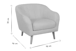 Miliboo Skandinavischer Sessel aus beigem Stoff mit Holz ISIS* Design-sessel|Sessel