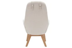 Miliboo Skandinavischer Sessel aus beigem Stoff mit hellem Holz MANIA* Design-sessel|Sessel