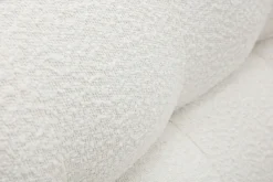 Miliboo Skandinavischer Sessel aus weißem Stoff mit Bouclé-Wolleffekt und hellem Holz YUMI* Design-sessel|Sessel