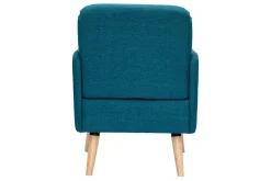 Miliboo Skandinavischer Sessel in Entenblau und hellem Holz ISKO* Design-sessel|Sessel