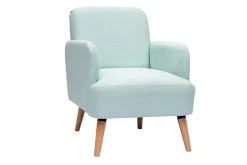 Miliboo Skandinavischer Sessel in Mintgrün und hellem Holz ISKO* Design-sessel|Sessel