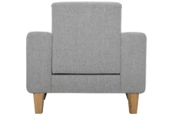 Miliboo Skandinavischer Sessel in Hellgrau und Holz FJORD* Design-sessel|Sessel