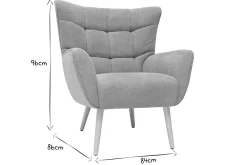 Miliboo Skandinavischer Sessel in terrakotta Stoff (Lachs-farbe) und Holz AVERY* Design-sessel|Sessel
