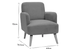 Miliboo Skandinavischer Sessel in Hellgrau und hellem Holz ISKO* Design-sessel|Sessel