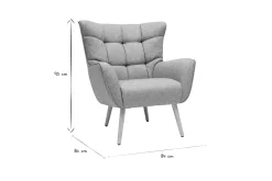 Miliboo Skandinavischer Sessel in hellgrauem Stoff und Holz AVERY* Design-sessel|Sessel