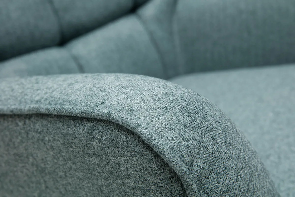 Miliboo Skandinavischer Sessel in grünem Stoff und Holz AVERY* Design-sessel|Sessel