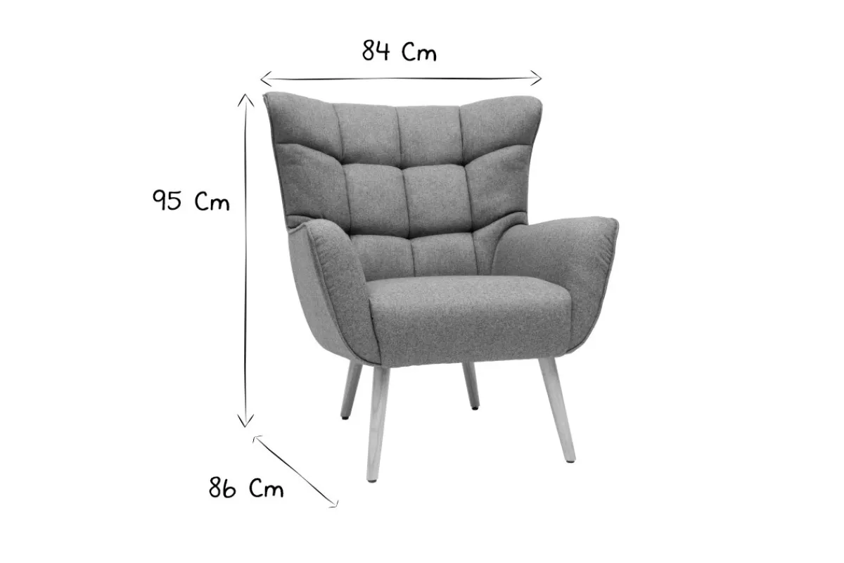 Miliboo Skandinavischer Sessel in grünem Stoff und Holz AVERY* Design-sessel|Sessel