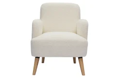 Miliboo Skandinavischer Sessel mit Woll-Effekt und Holz ISKO* Design-sessel|Sessel