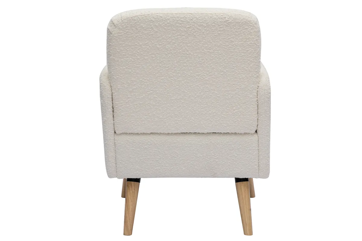 Miliboo Skandinavischer Sessel mit Woll-Effekt und Holz ISKO* Design-sessel|Sessel