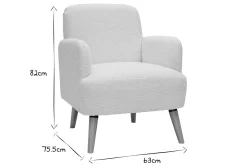 Miliboo Skandinavischer Sessel mit Woll-Effekt und Holz ISKO* Design-sessel|Sessel