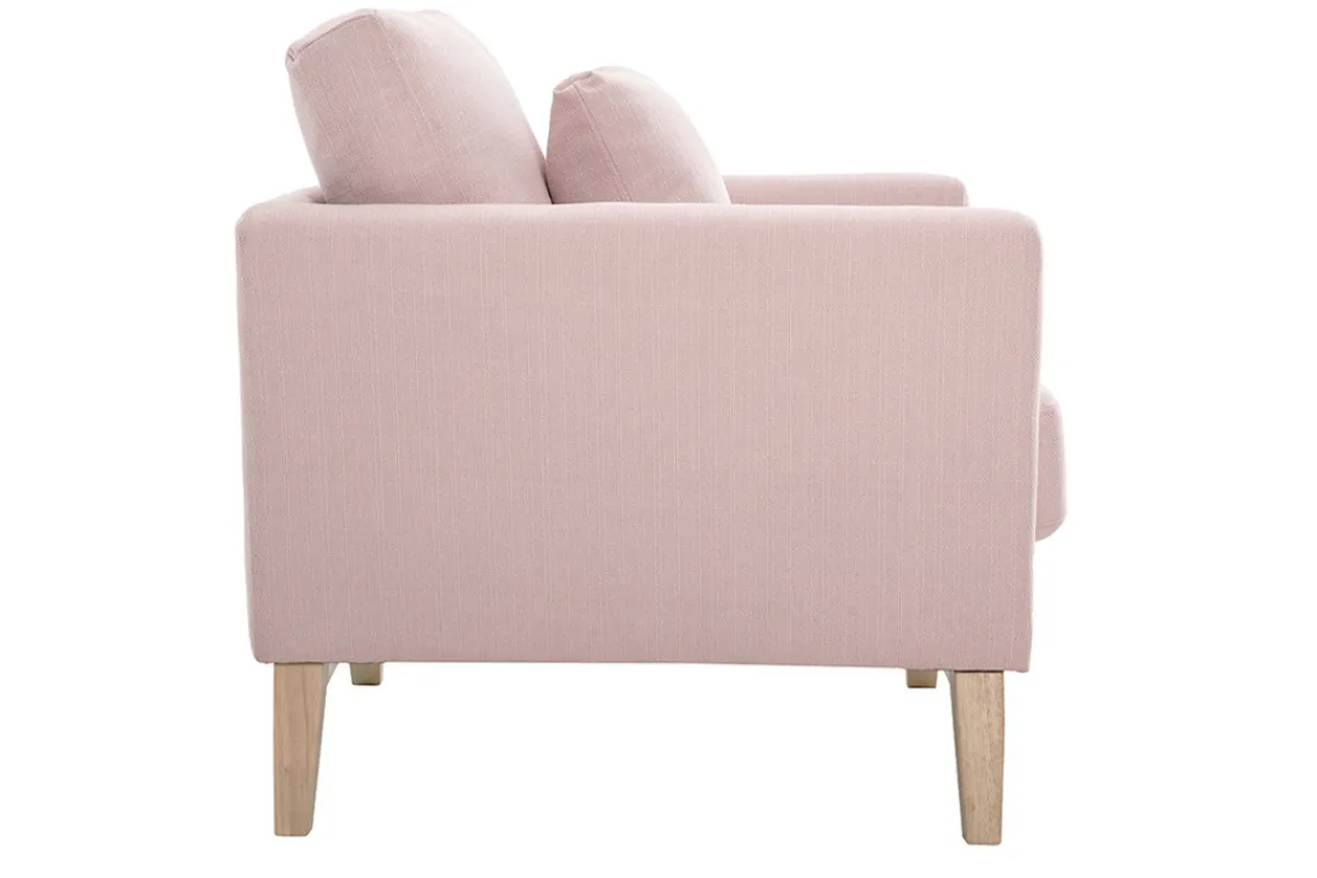 Miliboo Skandinavischer Sessel mit abnehmbarem, rosafarbenem Bezug OSLO* Design-sessel|Sessel