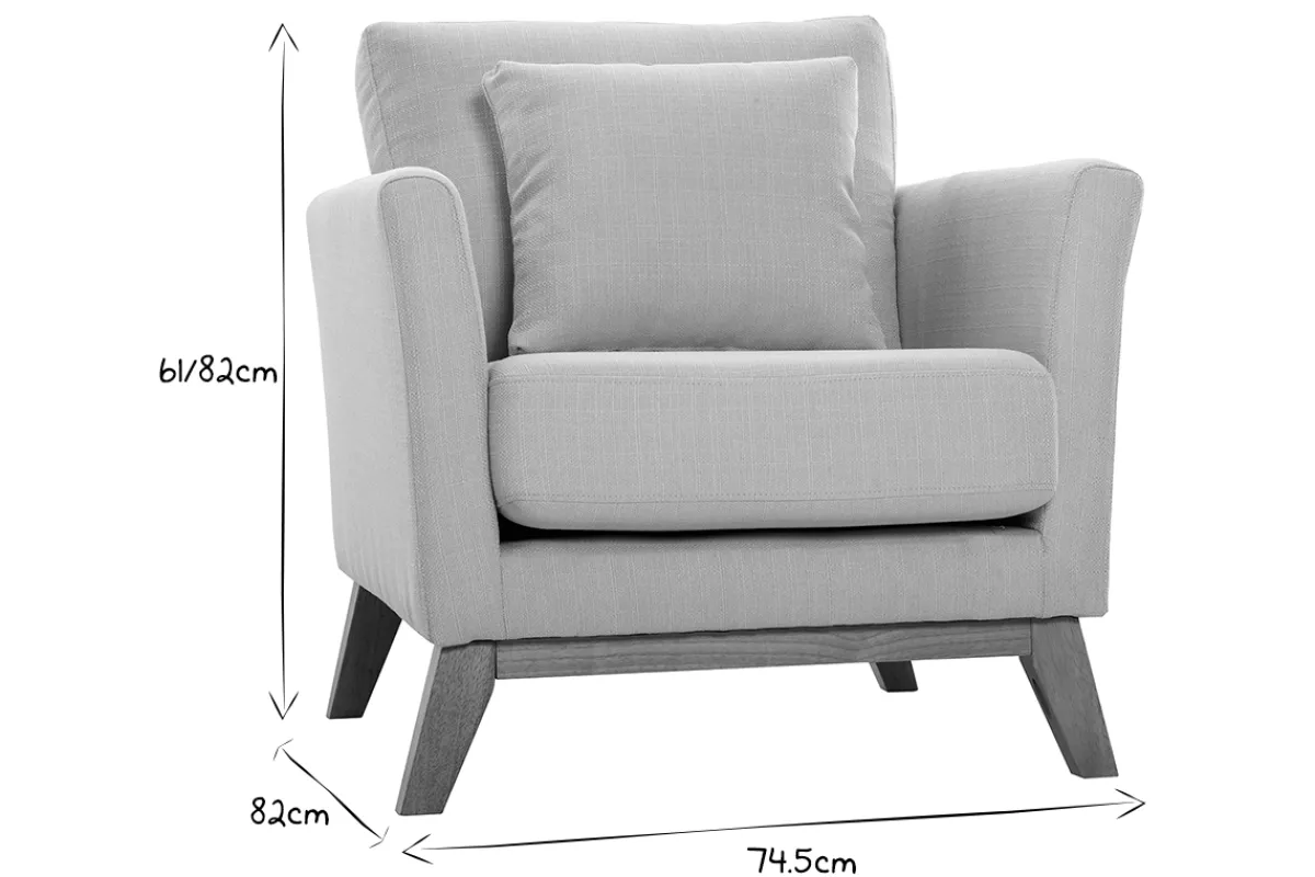 Miliboo Skandinavischer Sessel mit abnehmbarem, rosafarbenem Bezug OSLO* Design-sessel|Sessel