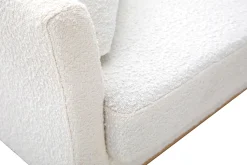 Miliboo Skandinavischer Sessel mit abnehmbarem Bezug in Weiß mit Bouclé-Wolleffekt OSLO* Design-sessel|Sessel
