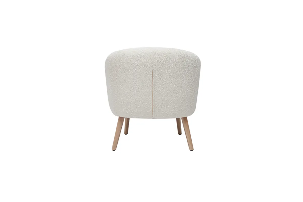 Miliboo Skandinavischer Sessel mit Bouclé-Wolleffekt und Holz MAGGIE* Design-sessel|Sessel