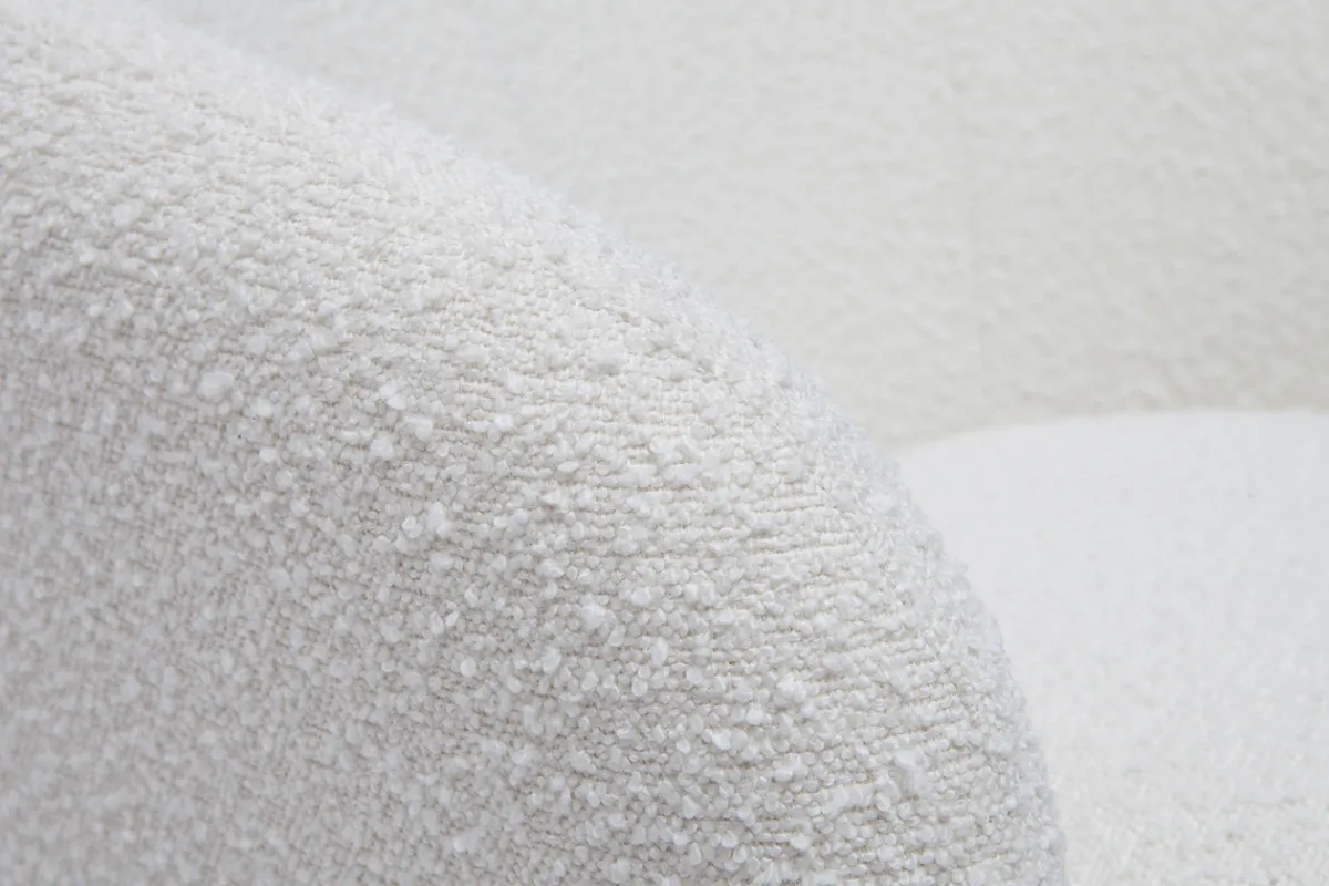 Miliboo Skandinavischer Sessel mit Bouclé-Wolleffekt und Holz MAGGIE* Design-sessel|Sessel