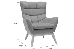 Miliboo Skandinavischer Sessel Stoff mit Samteffekt Terracotta mit Holzfüßen BRODY* Design-sessel|Sessel