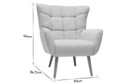Miliboo Skandinavischer Sessel Stoff mit Samteffekt Dunkelgrün mit Holzfüßen AVERY* Design-sessel|Sessel