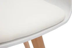 Miliboo Skandinavischer Stuhl in Weiß und hellem Holz PRISMA* Design-stühle