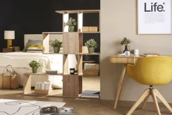 Miliboo Skandinavisches Bücherregal Raumtrenner Walnussfinish H147 cm COMO* Bücherregale|Bücherregale