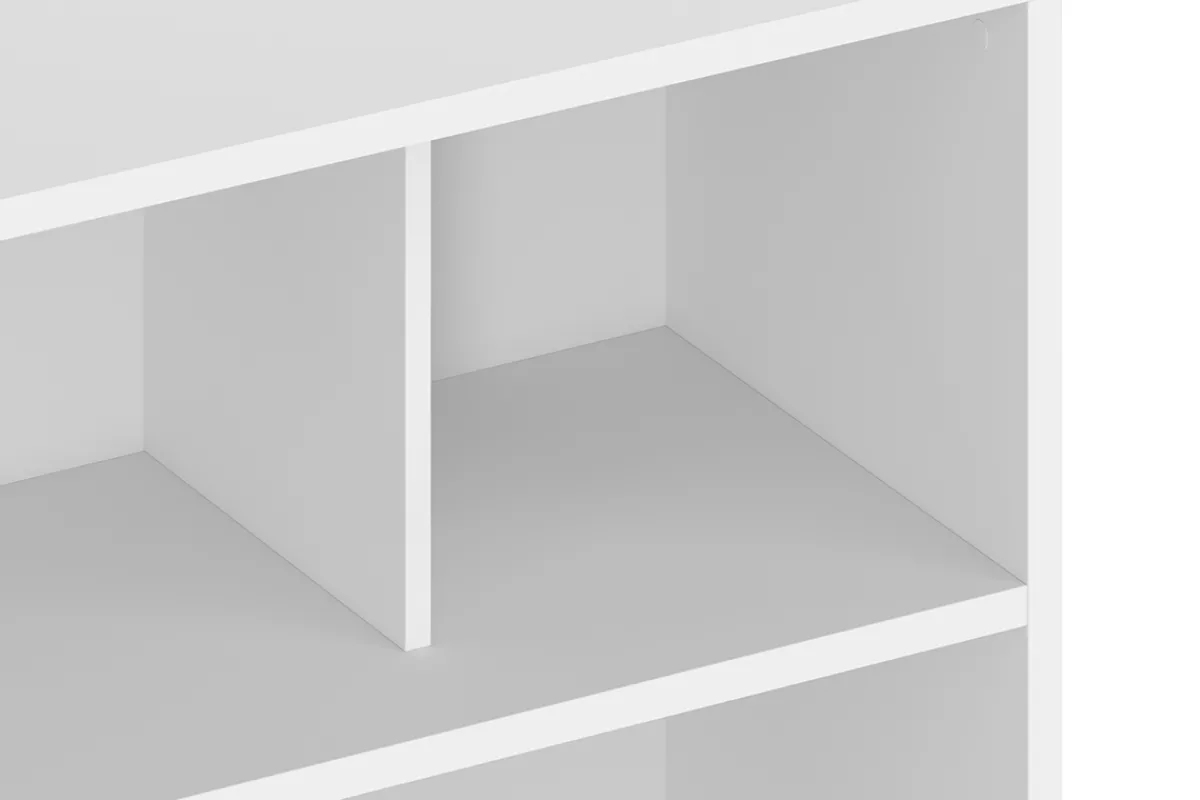 Miliboo Skandinavisches Bücherregal aus weißem Holz B140 cm EPURE* Bücherregale|Bücherregale