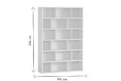 Miliboo Skandinavisches Bücherregal aus weißem Holz B140 cm EPURE* Bücherregale|Bücherregale