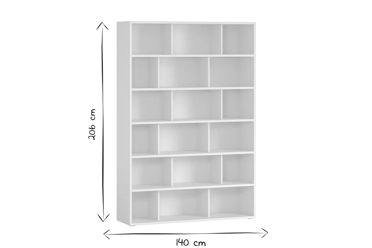 Miliboo Skandinavisches Bücherregal aus weißem Holz B140 cm EPURE* Bücherregale|Bücherregale