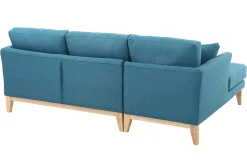 Miliboo Skandinavisches Ecksofa links OSLO aus blaugrünem, abziehbarem Stoff* Ecksofas
